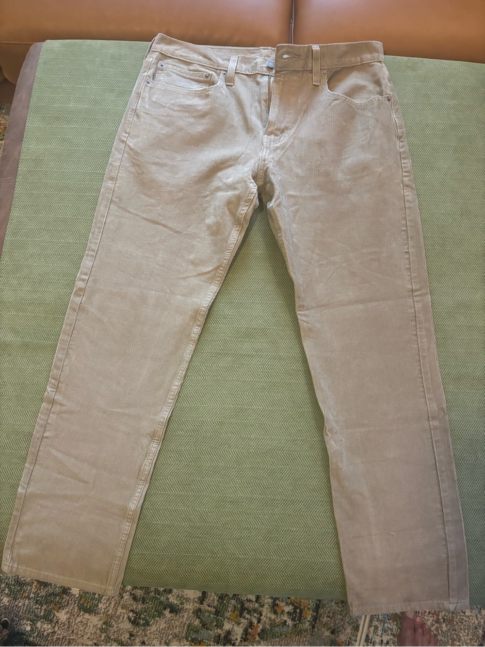 Levi's® 502™ Corduroy Tan/Brown Taper Stretch Pants NWOT size 34/32